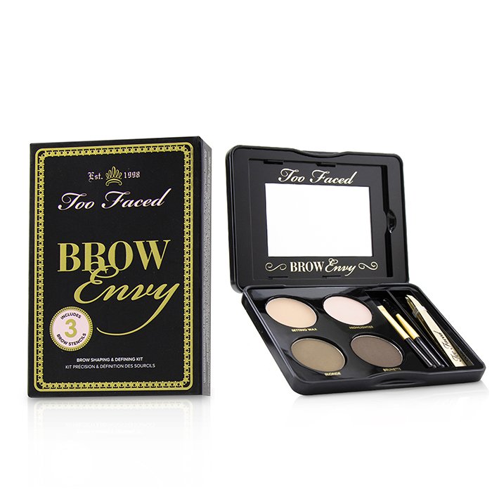 Too Faced Brow Envy Shaping & Defining Kit : (1x Setting Wax, 1x Highlighter, 2x Brow Powders, 1x Tweezer, 1x Angled Brush, 1x Spooley) 3.6g/0.12ozProduct Thumbnail