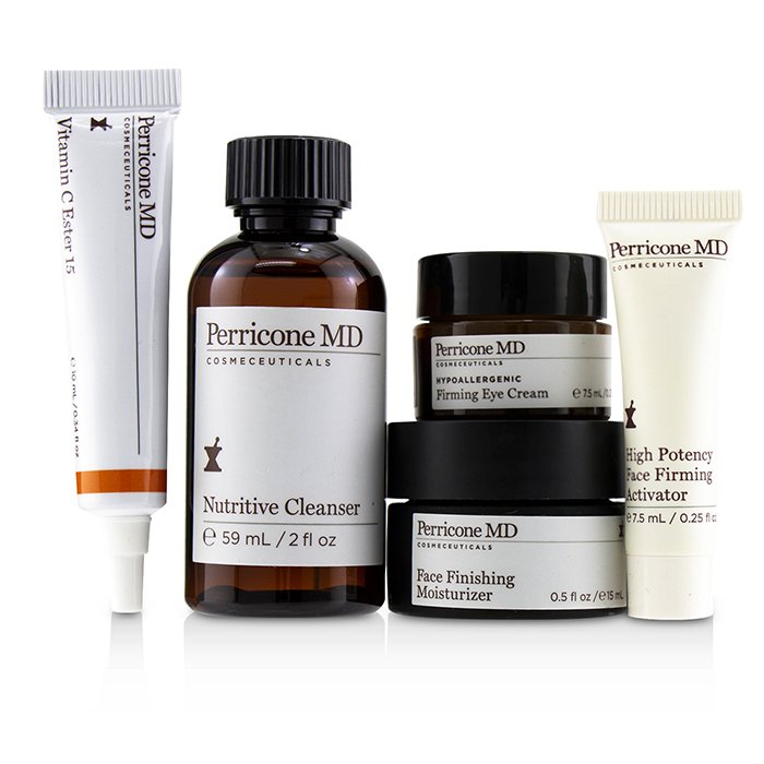 Perricone MD Kit Discover The Power Essentials: Nutritive Limpiador + Activador Reafirmante + Hidratante de Acabado + Crema de Ojos + Vitamin C Ester 5pcsProduct Thumbnail