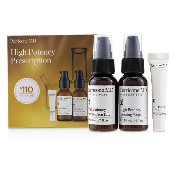 Perricone MD High Potency Prescription Kit: Evening Repair 30ml + Amine Face Lift 30ml + Eye Lift 5ml 3pcsProduct Thumbnail