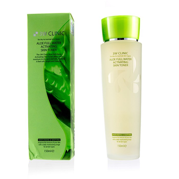 3W Clinic 蘆薈舒敏保濕化妝水Aloe Full Water Activating Skin Toner(盒裝稍微損壞) 150ml/5ozProduct Thumbnail