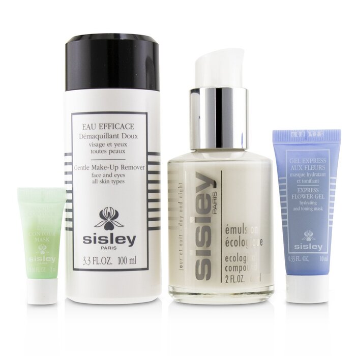 Sisley Week-End Must-Haves Set: Ecological Compound 60ml + Gentle Make-Up Remover 100ml + Express Flower Gel 10ml + Eye Contour Mask - סט נסיעות 4pcs+1bagProduct Thumbnail