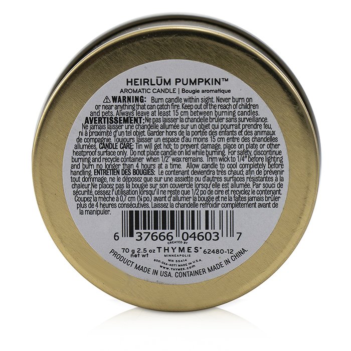 Thymes 香百里 香氛蠟燭(錫製旅行裝)Aromatic Candle (Travel Tin) - Heirlum Pumpkin 70g/2.5ozProduct Thumbnail