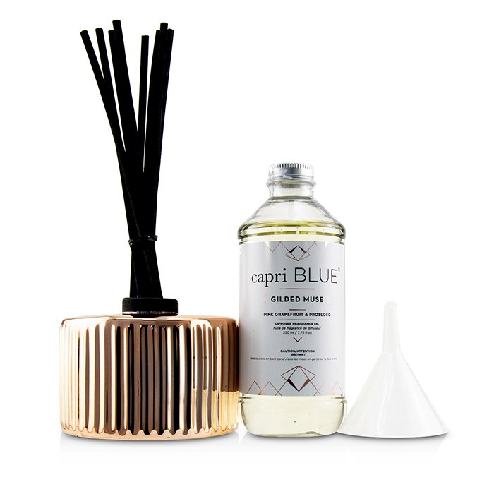 Capri Blue Gilded Muse Reed Diffuser - Pink Grapefruit & Prosecco 230ml/7.75ozProduct Thumbnail