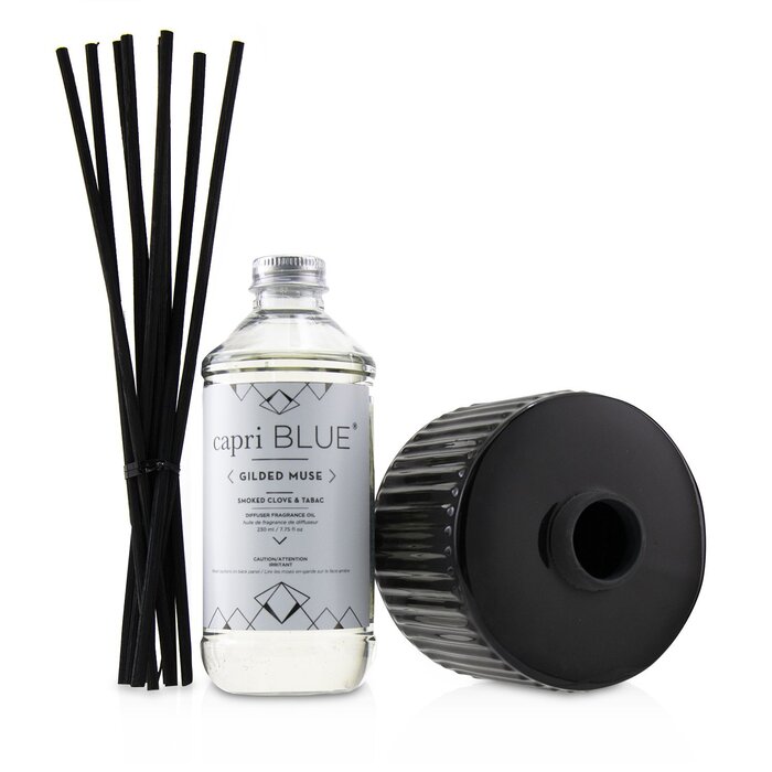 Capri Blue Gilded Muse Reed Diffuser - Smoked Clove & Tabac 230ml/7.75ozProduct Thumbnail