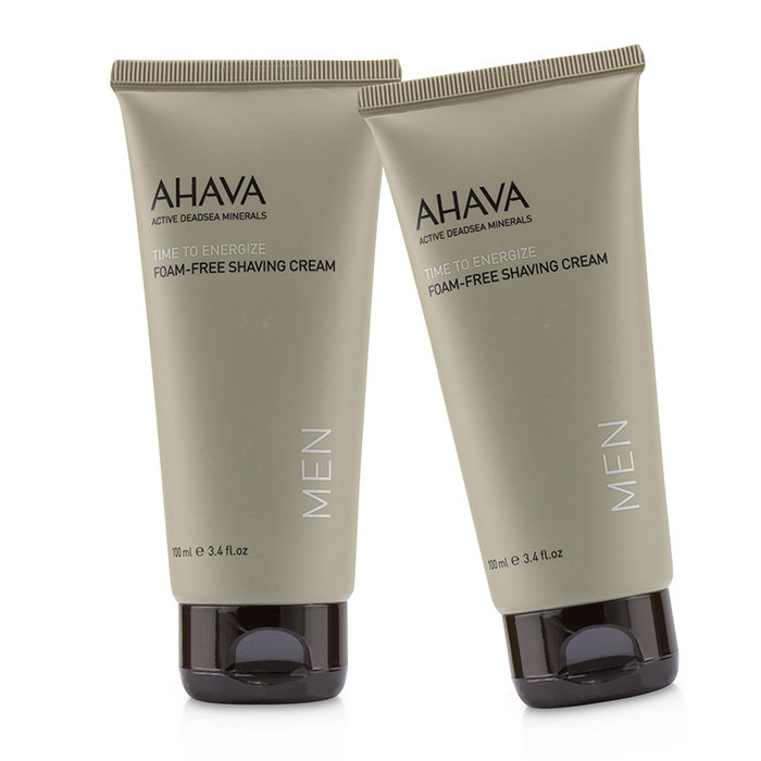 Ahava 艾哈佛  Time To Energize Foam-Free Shaving Cream (Travel Size) Duo Pack 2x100ml/3.4ozProduct Thumbnail
