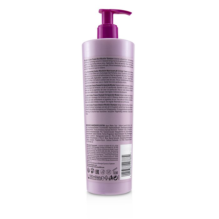 Schwarzkopf BC Bonacure pH 4.5 Color Freeze Rich Micellar Shampoo (For Overprocessed Coloured Hair) 500ml/16.9ozProduct Thumbnail