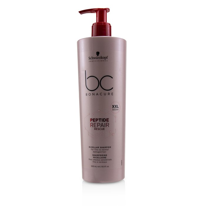 Schwarzkopf BC Bonacure Peptide Repair Rescue Micellar Shampoo (For Fine to Normal Damaged Hair) 500ml/16.9ozProduct Thumbnail