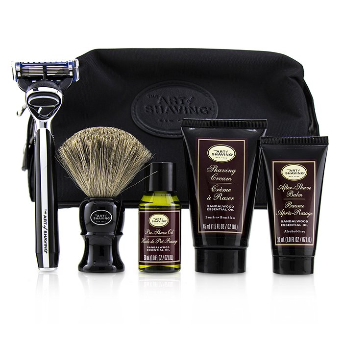The Art Of Shaving The Four Elements of The Perfect Shave Set with Bag - Sandalwood: Pre Shave Oil + Shave Crm + A/S Balm + Brush + Razor - סט גילוח מושלם 5pcs+1BagProduct Thumbnail