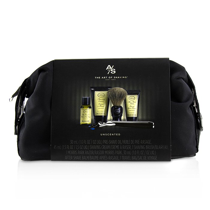 The Art Of Shaving The Four Elements of The Perfect Shave Set with Bag - Unscented: Pre Shave Oil + Shave Crm + A/S Balm + Brush + Razor 5pcs+1BagProduct Thumbnail