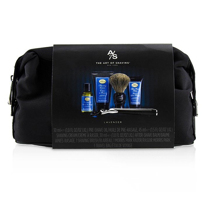 The Art Of Shaving The Four Elements of The Perfect Shave Set with Bag - Lavender: Pre Shave Oil + Shave Crm + A/S Balm + Brush + Razor - סט גילוח מושלם 5pcs+1BagProduct Thumbnail