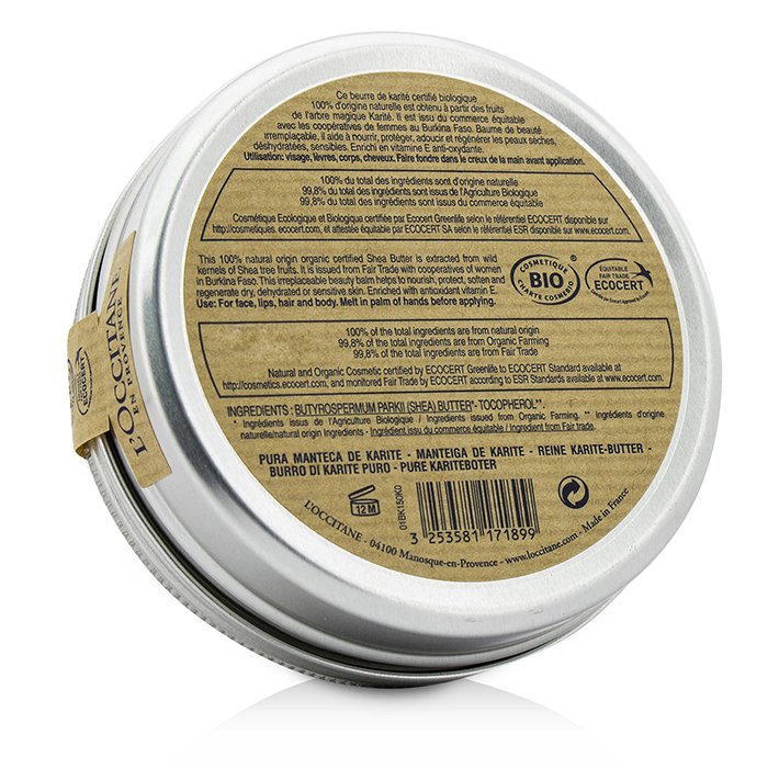 L'Occitane Organic Pure Shea Butter (Exp. Date 09/2019) 150ml/5.2ozProduct Thumbnail