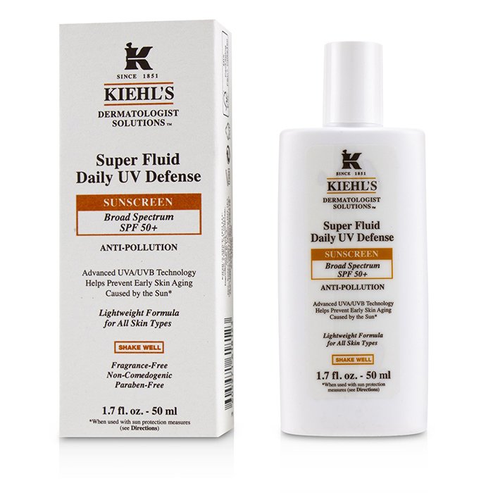 Kiehl's Dermatologist Solutions Super Fluid UV Defense Sunscreen SPF 50+ - For All Skin Types (Exp. Date 10/2019) 50ml/1.7ozProduct Thumbnail