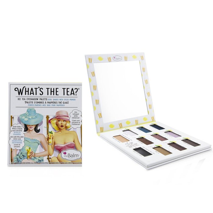 TheBalm What's The Tea? Ice Tea Eyeshadow Palette (Kalde farger med øyenskyggeprimer) Picture ColorProduct Thumbnail