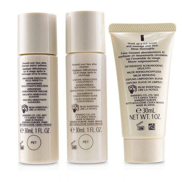 Shiseido Set IBUKI Simple Start: Limpiador Suave 30ml + Concentrado Suavizante 30ml + Hidratación Refinadora 30ml 3pcsProduct Thumbnail