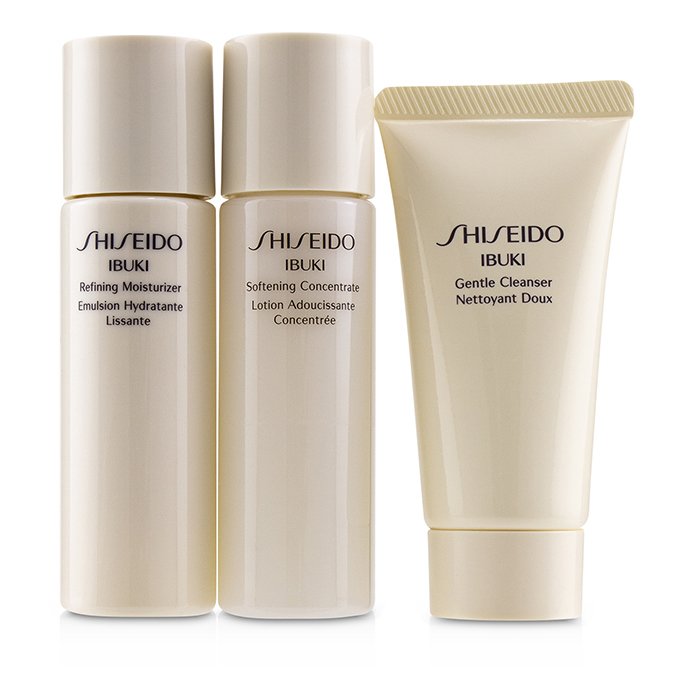 Shiseido Set IBUKI Simple Start: Limpiador Suave 30ml + Concentrado Suavizante 30ml + Hidratación Refinadora 30ml 3pcsProduct Thumbnail
