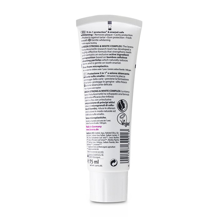 Lavera Toothpaste (Whitening) - With Bamboo Cellulose Cleaning Particles & Sodium Fluoride 75ml/2.5ozProduct Thumbnail
