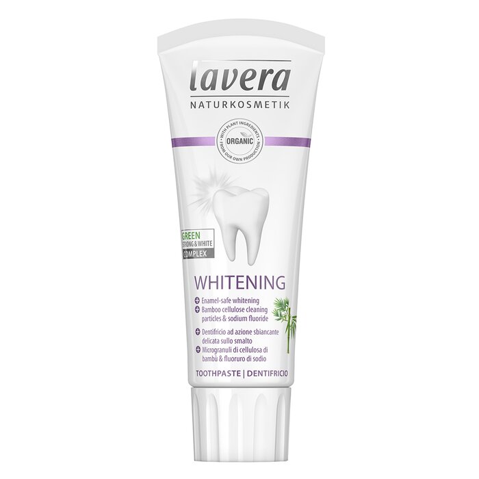 Lavera معجون أسنان (مبيض) - بجزيئات التنظيف بالسللوز من البامبو وفلورايد الصوديوم 75ml/2.5ozProduct Thumbnail