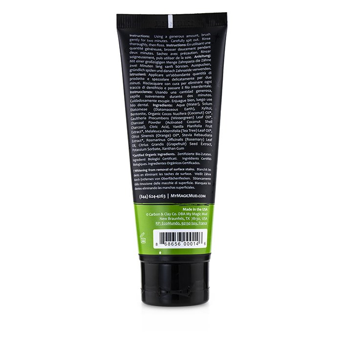 My Magic Mud Activated Charcoal Toothpaste (Fluoride-Free) - Wintergreen 113g/4ozProduct Thumbnail