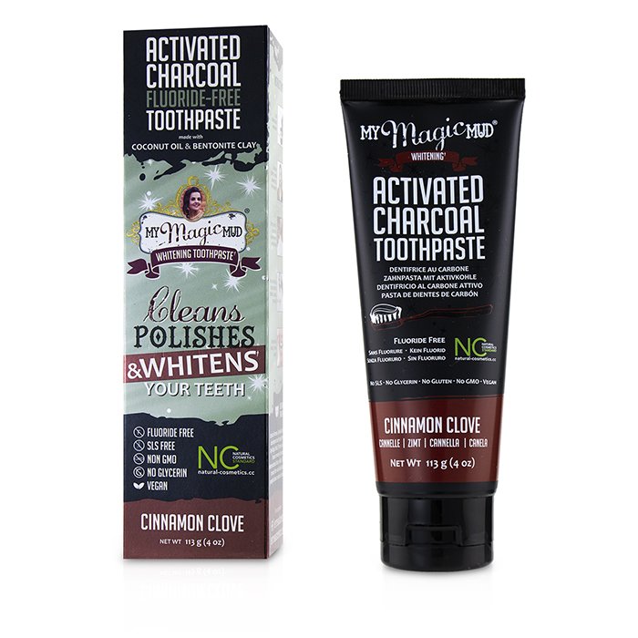 My Magic Mud Activated Charcoal Toothpaste (Fluoride-Free) - Cinnamon Clove 113g/4ozProduct Thumbnail