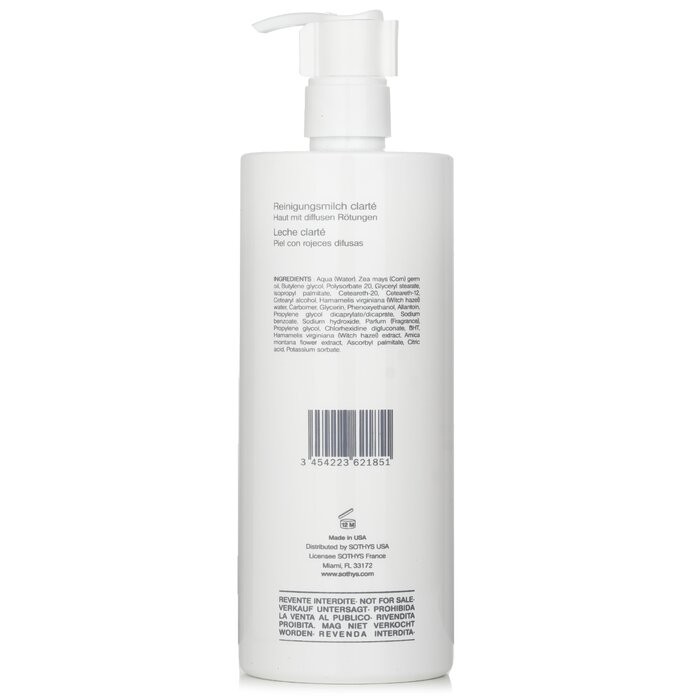 ソティス  Sothys Clarity Cleansing Milk - For Skin With Fragile Capillaries , With Witch Hazel Extract (Salon Size) 500ml/16.9ozProduct Thumbnail
