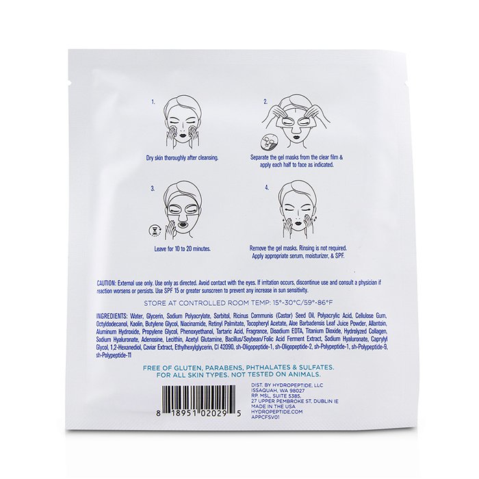 HydroPeptide Polypeptide Collagel + Line Lifting Hydrogel Mask For Face (Salongprodukt) 12sheetsProduct Thumbnail
