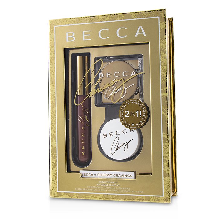 Becca BECCA x Chrissy Cravings Glow Kitchen Kit (1x Eyeshadow, 1x Liquid Lipstick, 1x Highlighter) 3pcsProduct Thumbnail