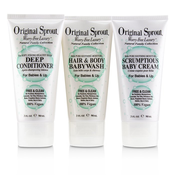 Original Sprout Travel Trio Set: 1x Deep Conditioner 90ml+1x Hair and Body Babywash 90ml +1x Scrumptious Baby Cream 90ml (For Babies & Up) 3pcsProduct Thumbnail