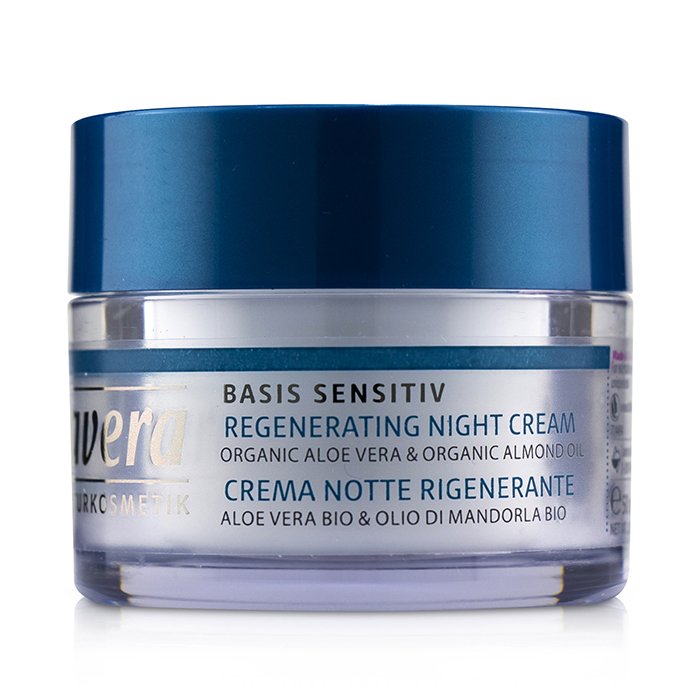 Lavera Basis Sensitiv Regenerating Night Cream - Organic Aloe Vera & Organic Almond Oil (For All Skin Types) 50ml/1.6ozProduct Thumbnail