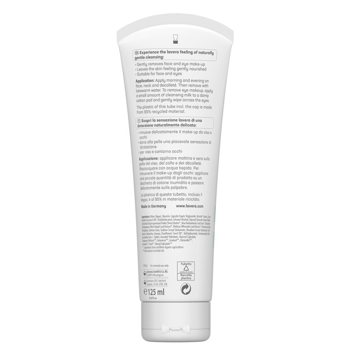Lavera Basis Sensitiv Cleansing Milk - Organic Aloe Vera & Organic Shea Butter (For Dry & Sensitive Skin 125ml/4ozProduct Thumbnail