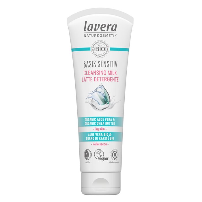 Lavera Basis Sensitiv Cleansing Milk - Organic Aloe Vera & Organic Shea Butter תחליב ניקוי עבור עור יבש ורגיש 125ml/4ozProduct Thumbnail