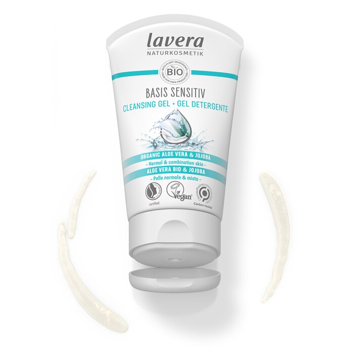 Lavera Basis Sensitiv Cleansing Gel - Organic Aloe Vera & Jojoba - ג'ל ניקוי עבור עור רגיל ומעורב 125ml/4ozProduct Thumbnail