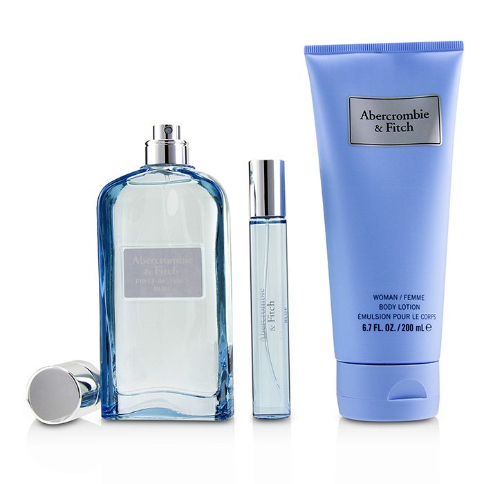 Abercrombie & Fitch First Instinct Blue Coffret: Eau De Parfum Spray 100 ml + Body Lotion 200 ml + Eau De Parfum Spray 15 ml 3pcsProduct Thumbnail