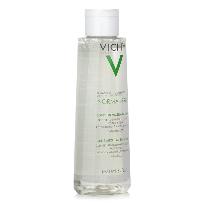 Vichy Normaderm 3 In 1 Micellar Solution - Cleanses, Removes Make-Up & Soothes Face & Eyes ( For Oily / Sensitive Skin) (Exp. Date: 30/6/2024) 200ml/6.7ozProduct Thumbnail