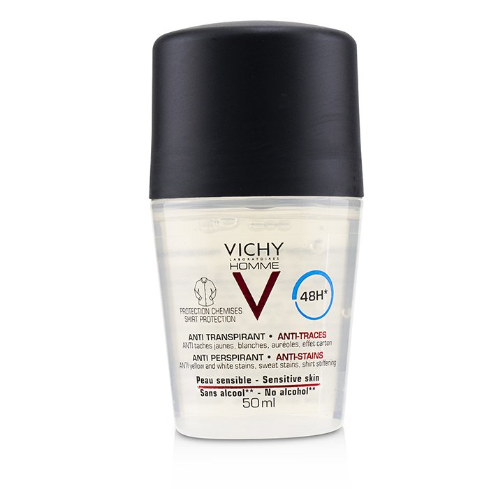 Vichy Homme 48H* Anti Perspirant & Anti-Stains (Skjortebeskytter) Roll-On (For sensitiv hud) 50ml/1.69ozProduct Thumbnail