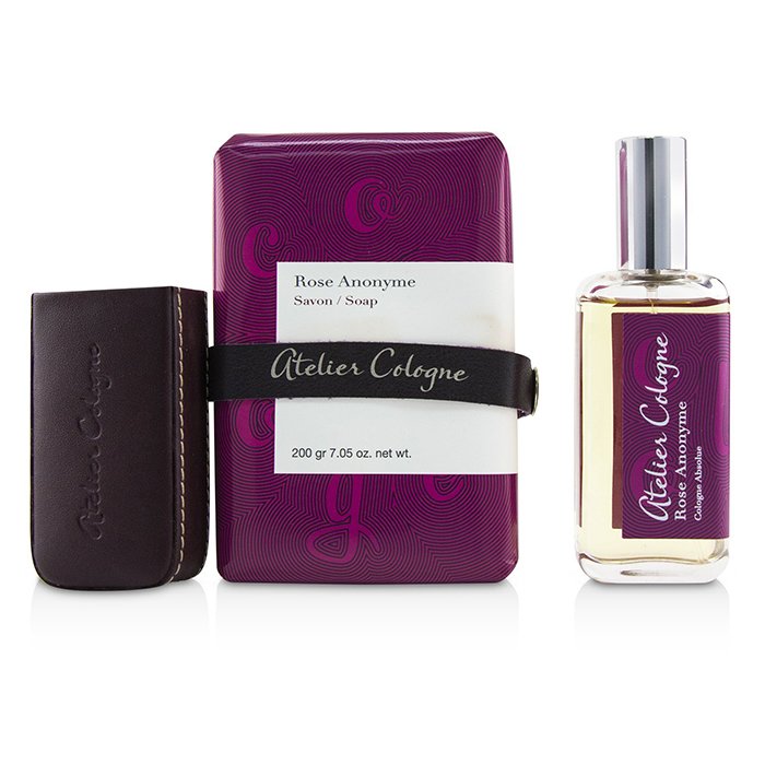 Atelier Cologne Rose Anonyme Coffret: Cologne Absolue Spray 30ml/1oz + Soap 200g/7.05oz + Leather Case (Box Slightly Damaged) 3pcsProduct Thumbnail