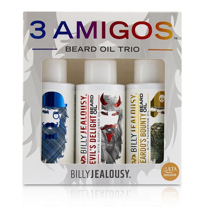 Billy Jealousy 3 Amigos Beard Oil Trio Set : 1x Beardo's Bounty 60ml + 1x Devil's Delight 60ml + Charm Offensive 3pcsProduct Thumbnail