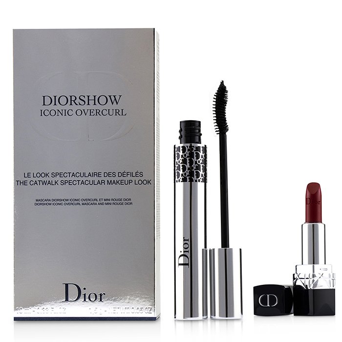 Christian Dior Set Diorshow Iconic Overcurl The Catwalk Spectacular Maquillaje Look (1x Máscara, 1x Mini Pintalabios) 2pcsProduct Thumbnail