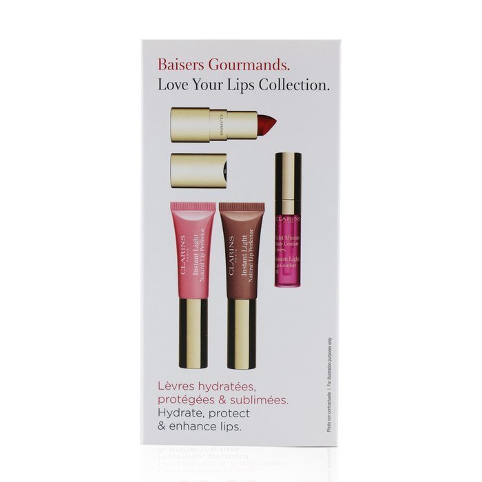 Clarins Love Your Lips Collection (2x Lip Perfector, 1x Leppestift, 1x Lip Comfort Oil) 4pcsProduct Thumbnail