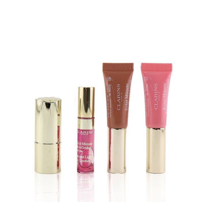 Clarins Love Your Lips Collection (2x Lip Perfector, 1x Lipstick, 1x Lip Comfort Oil) 4pcsProduct Thumbnail