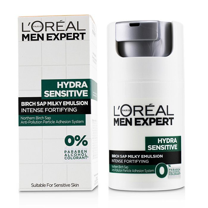 L'Oreal Men Expert Hydra Sensitive Birch Sap Milky Emulsion Intense Fortifying (For Sensitive Skin) 50ml/1.7ozProduct Thumbnail