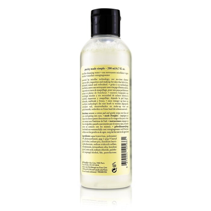 Philosophy Purity Made Simple Agua Limpiadora Micelar 200ml/6.7ozProduct Thumbnail