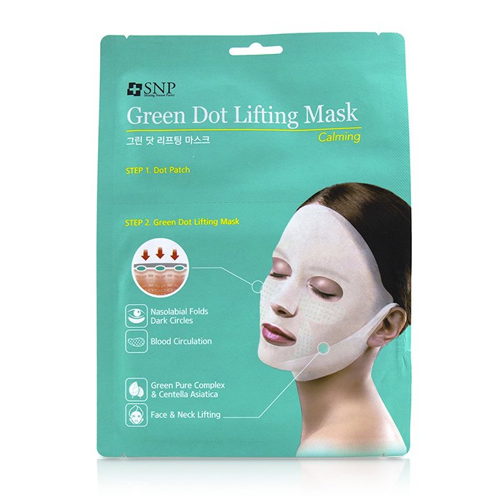 SNP Green Dot Lifting Mask (Calming) 10pcsProduct Thumbnail