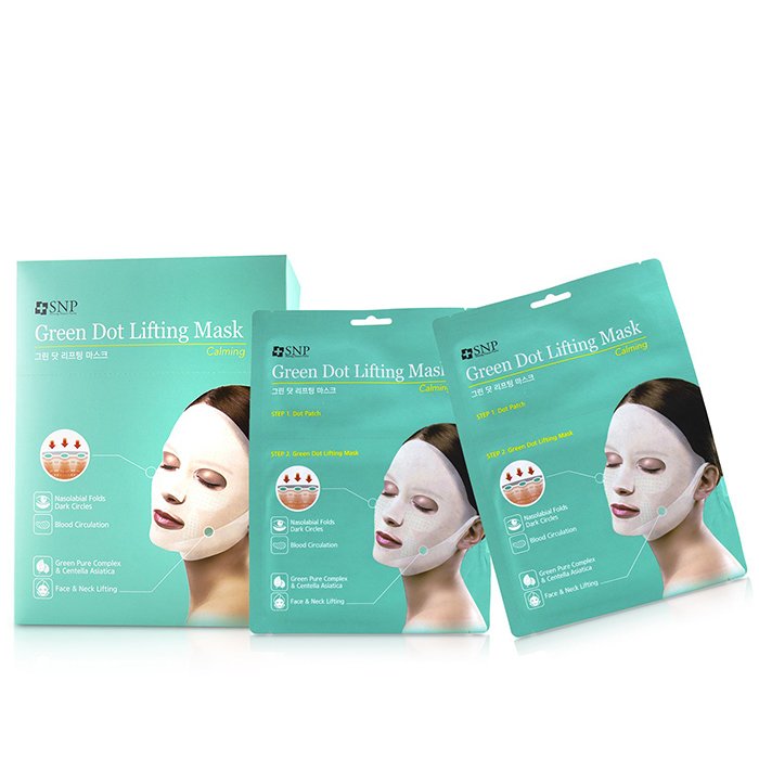 SNP Green Dot Lifting Mask (Calming) 10pcsProduct Thumbnail