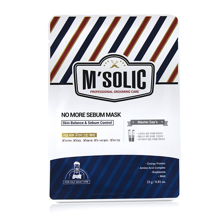 SNP M'Solic No More Sebum Mask - Skin Balance & Sebum Control (For Oily Skin Type) 5x23g/0.81ozProduct Thumbnail