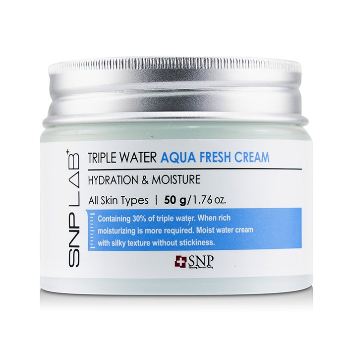 SNP Lab+ Triple Water Aqua Fresh Cream - Hydration & Moisture קרם לחות מרענן (עבור כל סוגי העור) 50g/1.76ozProduct Thumbnail