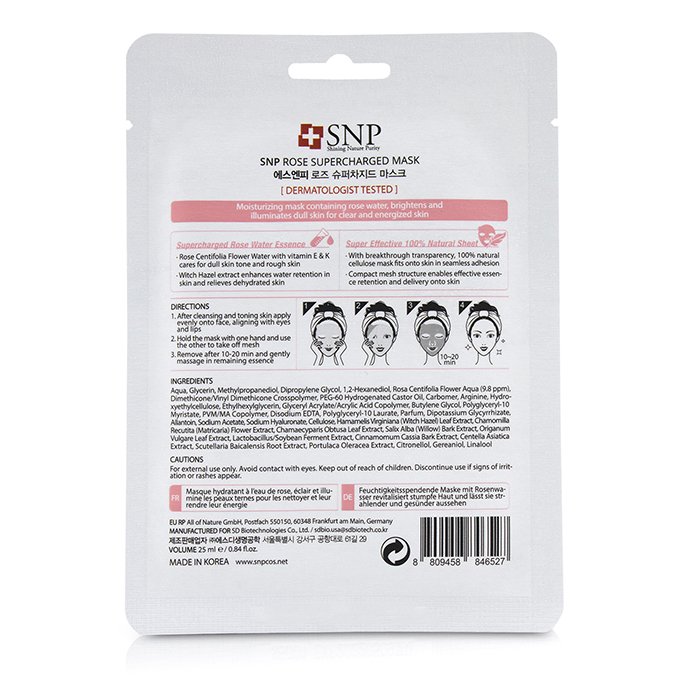 SNP Rose Supercharged Mask (Moisturizing) מסכה מעשירה בלחות 10x25ml/0.84ozProduct Thumbnail