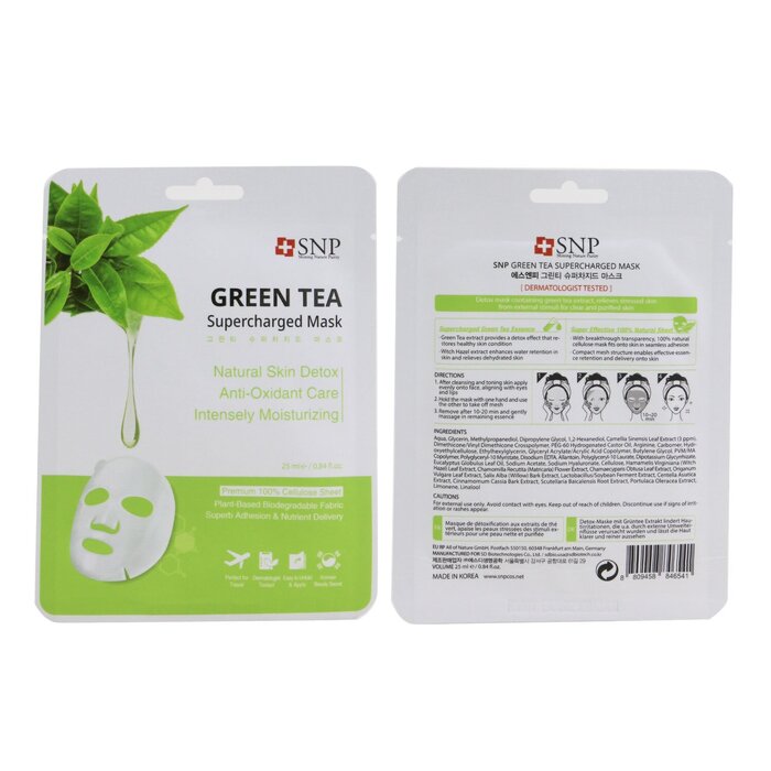 SNP Green Tea Mascarilla Súper Cargada (Desintoxicante) 10x25ml/0.84ozProduct Thumbnail