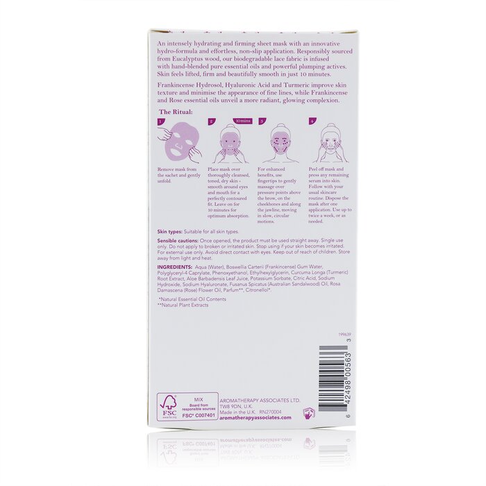 Aromatherapy Associates Skin Treatment Hydrosol Sheet Mask 4sheetsProduct Thumbnail