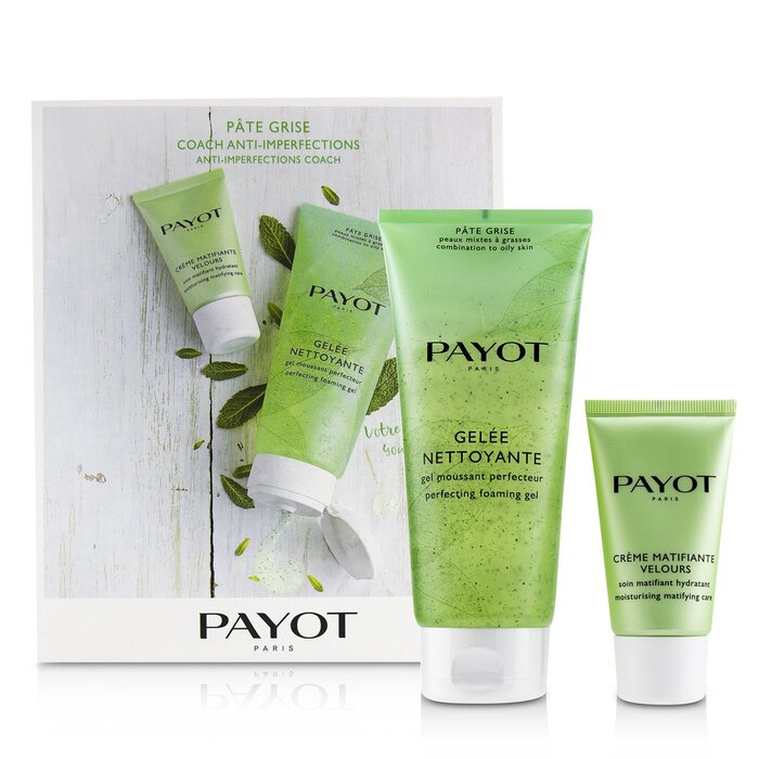 Payot Pate Grise Anti-Imperfections Coach Kit : 1x Foaming Gel 200ml + 1x Moisturising Matifying Care 50ml - סט של קלינסר ולחות 2pcsProduct Thumbnail