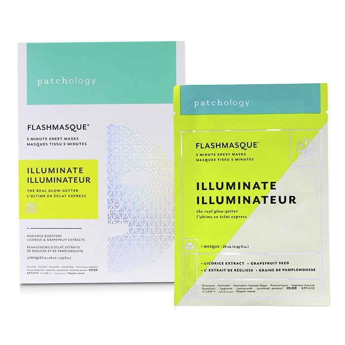 Patchology FlashMasque 5 Minute Sheet Mask - Illuminate 4x28ml/0.95ozProduct Thumbnail